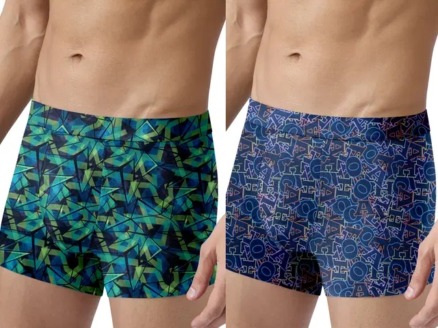 Micro Modal Printed Trunk for Men, Pack of 2 (Multicolor, S)