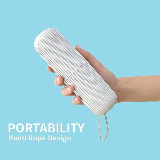 Plastic Capsule Shaped Toothbrush Case, Multicolor