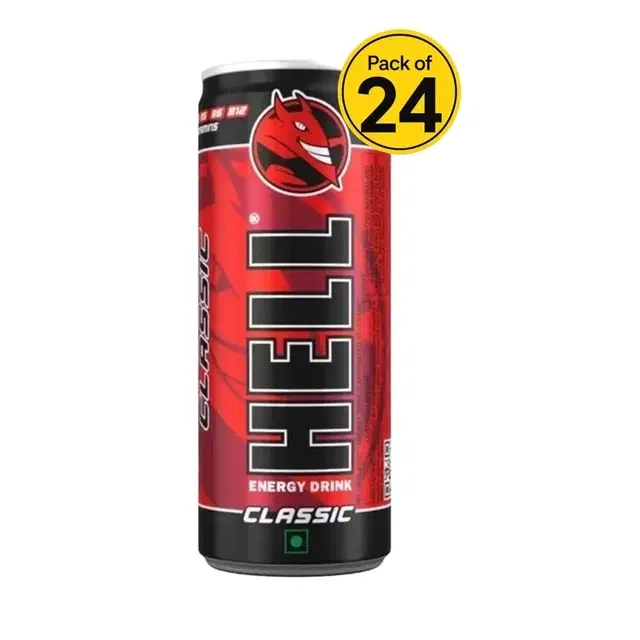 Hell Energy Drink - Classic 24X250 ml - Pack of 24