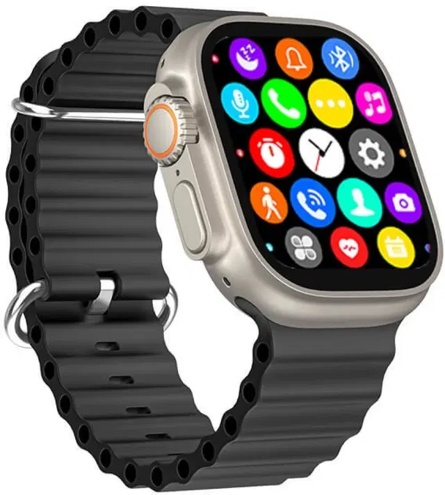 T-800 Ultra Series Smartwatch for Men & Women, Black
