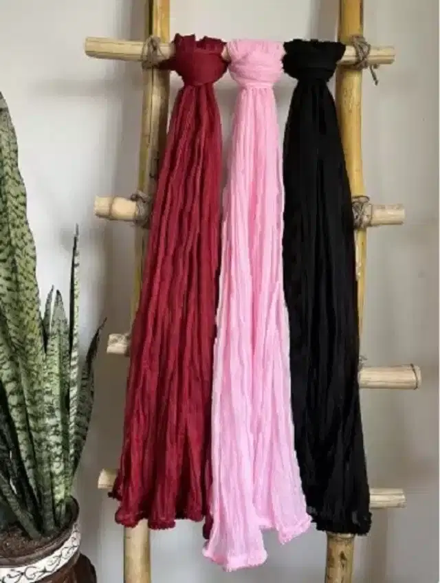 Dupatta for Women, Pack of 3 (Multicolor, 2 m)