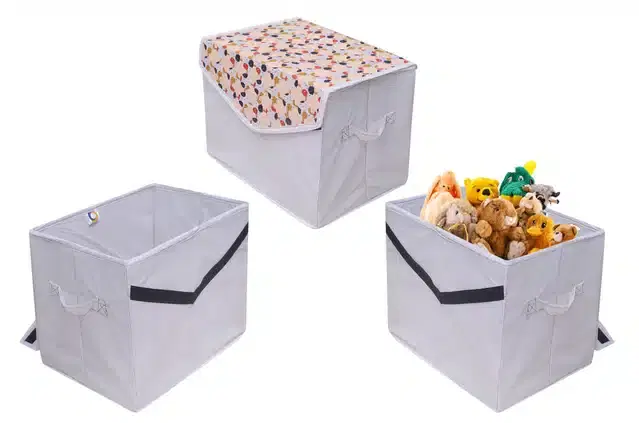 PVC Printed Toys Storage Box, Multicolor