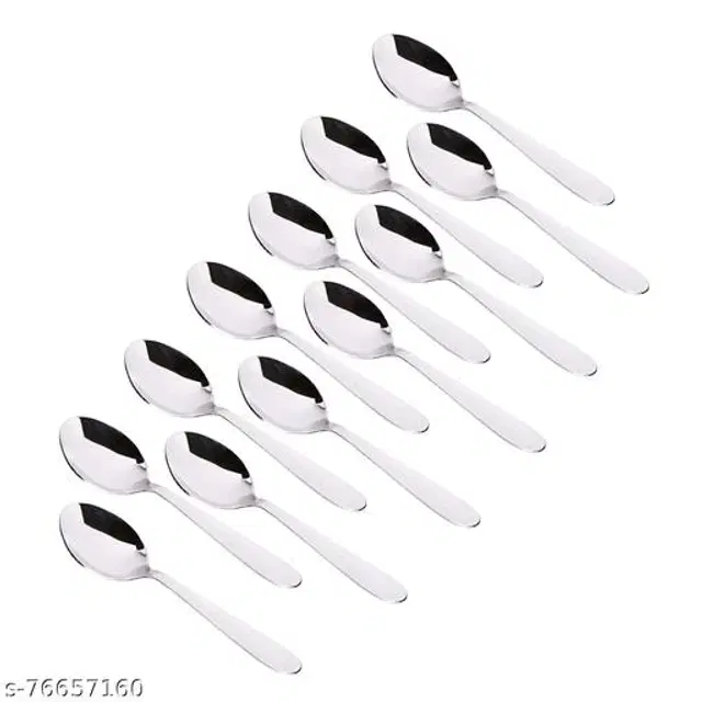 Stainless Steel Spoons, Multicolor, Pack of 12