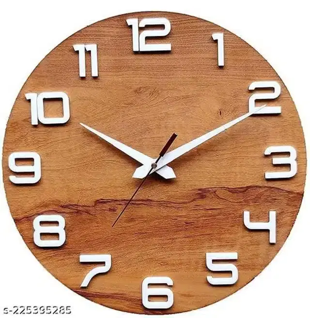 Wooden Wall Clock, Brown