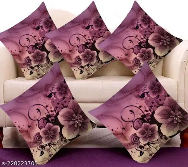 Jute Cushion Covers, Multicolor, 16x16 inches, Pack of 5