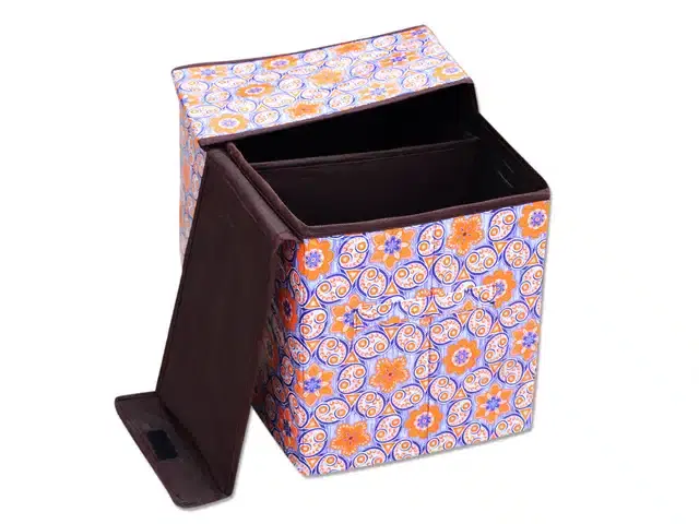 PVC Printed Multipurpose Partitioned Storage Box, Multicolor