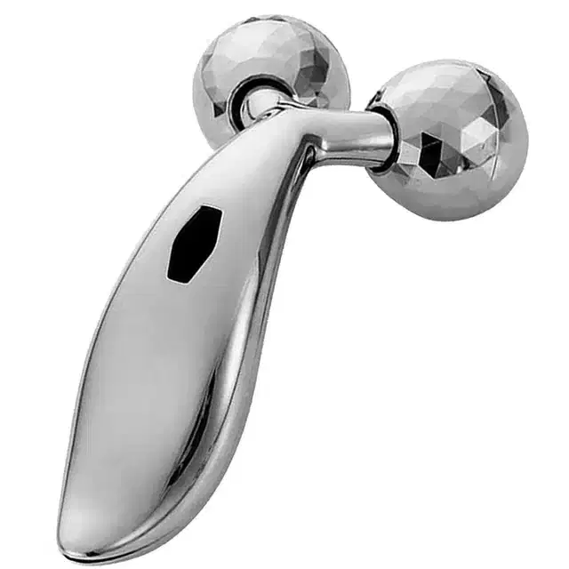 Manual Face Roller Massager, Silver