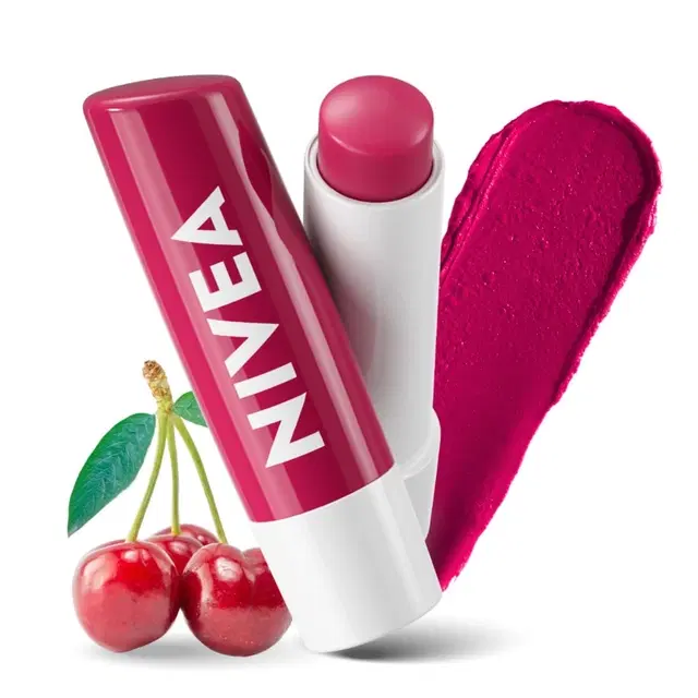 Nivea 24 Hour Melt-In Moisture Caring Lip Balm, Cherry Shine 4.8 g