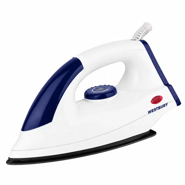 WESTBURY DRY IRON SWIFT 1000WATTS, Greblon Non Sick Soleplate with German Technology| Shock Proof Body| Aerodynamic Design, 360° Swivel Cord