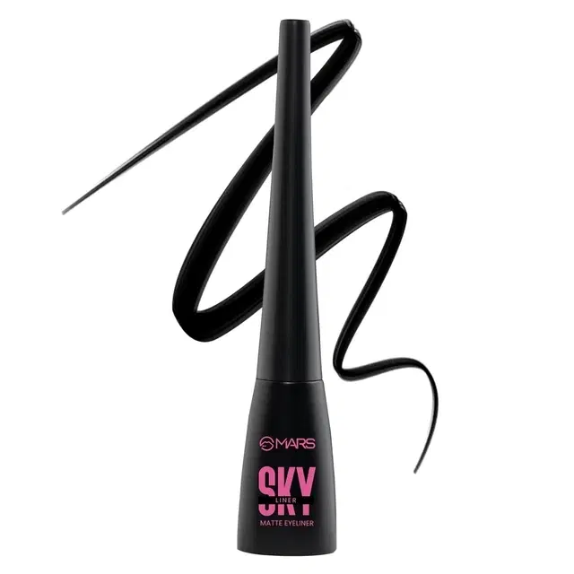Mars Skyliner Liquid Matte Eyeliner For Women (4.5 ml, Black)