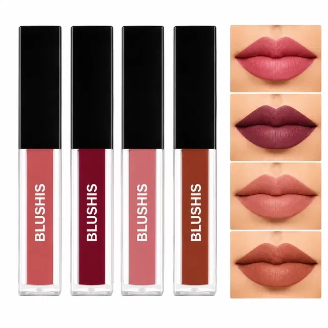 Super Stay Matte Liquid Lipstick, Nude Edition, 4 ml [Pack of 4]