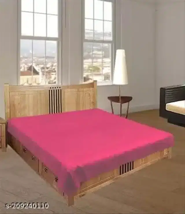 PVC Waterproof Mattress Protector Sheet, Pink, 6.5x6 feet