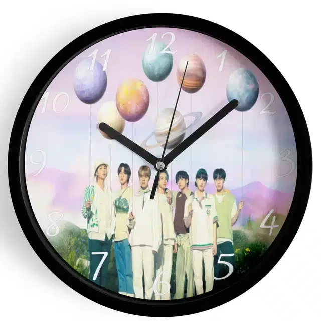 BTS Printed Wall Clock, Multicolor, 7 Inches