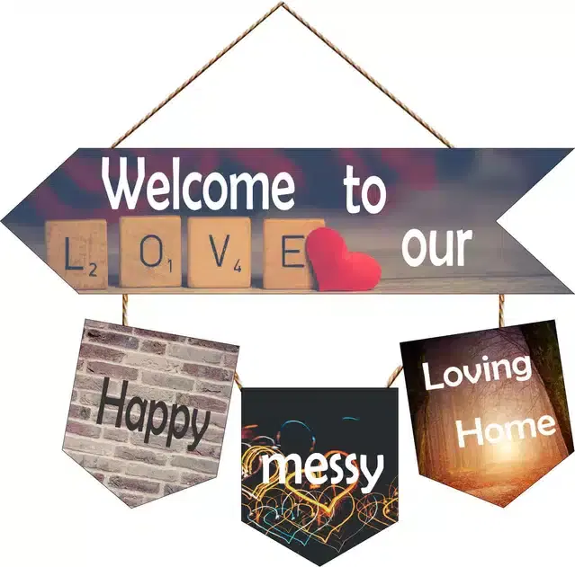 Wooden Wall Hangers for Office and Living Room, Multicolor