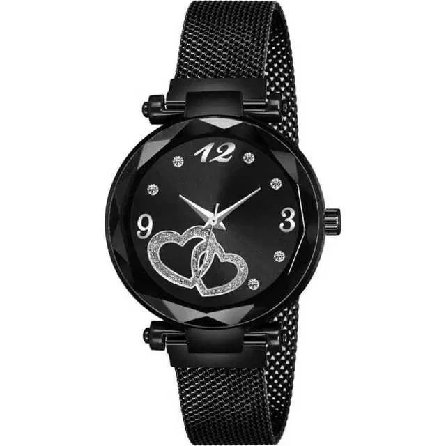 Casual Metal Analog Watch For Women (Black) (MP-190)