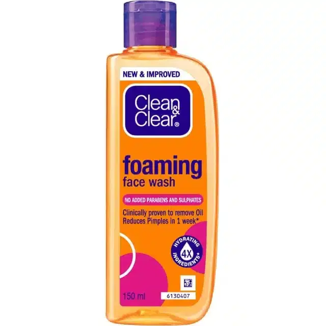 Clean & Clear Foaming Facewash, 150 ml