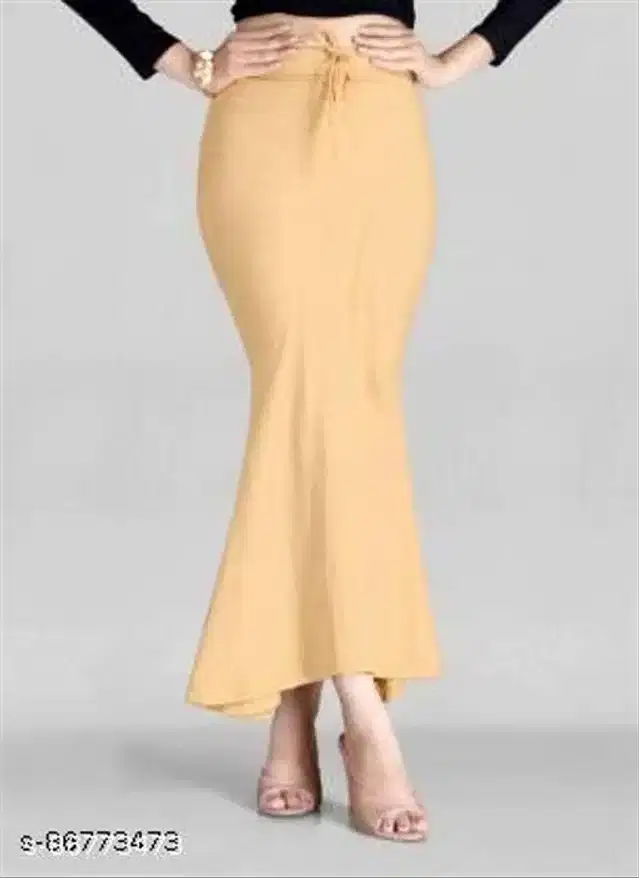 Lycra Saree Shapewear for Women (Beige, M)