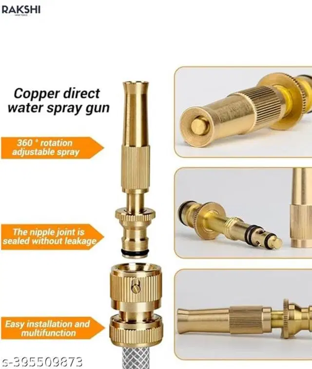 Brass Jet Hose Nozzle, Gold