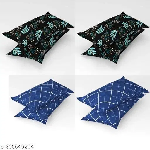 Cotton Pillow Covers, Multicolor, (17x27 inches), Pack of 8