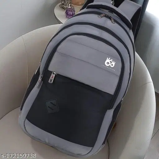 Nylon Backpack for Men & Women, Grey