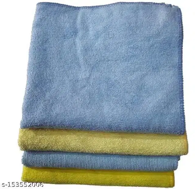 Microfiber Bath Towel, Multicolor, 40x40 cm, Pack of 4