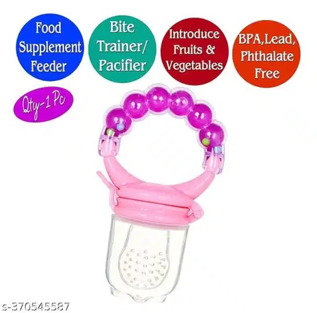 Silicone Rattle Nibbler for Infants, Pink