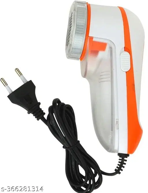 Electric Lint Shaver, White & Orange