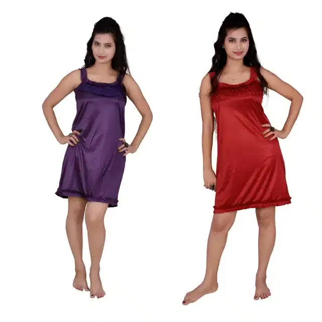 Babydoll for Women, Pack of 2 (Multicolor, Free Size)