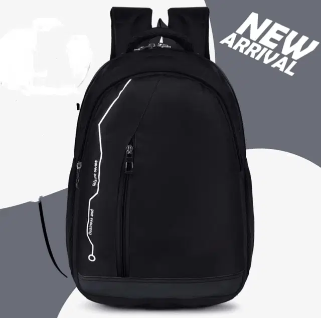 Polyester Water Resistant Backpack for Men & Women, Black, 30 L