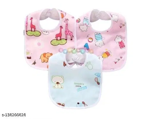 Pack Of 3 Baby Bibs,Apron #Waterproof Buttoned