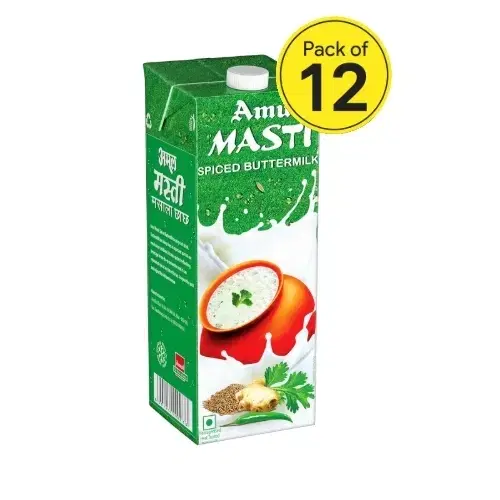 Amul Masti Chaach/Butter Milk 12X1 L (Pack of 12)