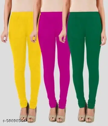 Cotton Legging For Women, Multicolour, (Pack Of 3)