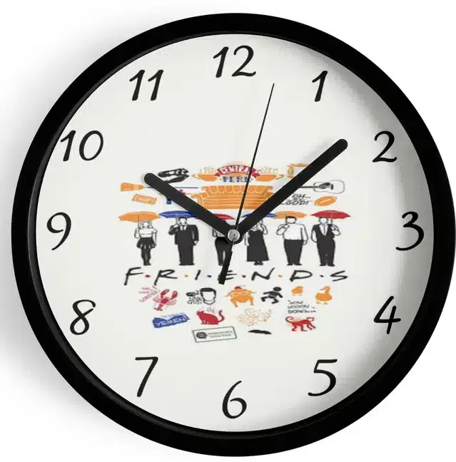 Analog Wall Clock for Home, Multicolor, 7 Inches