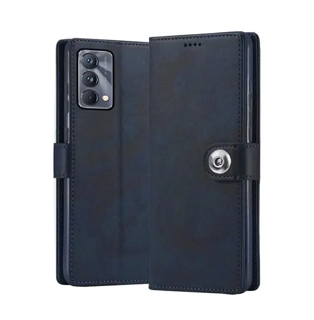 Artificial Leather Mobile Flip Cover for Realme GT Master Edition (Blue)