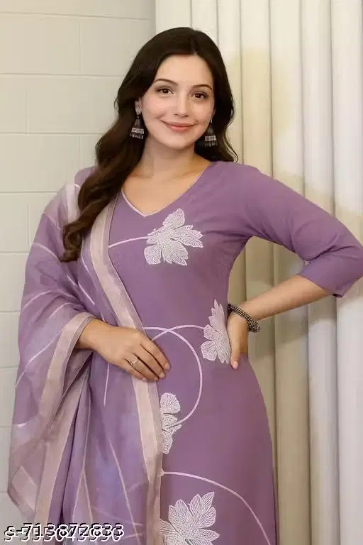 Kurta Set for Women (Pink, S)