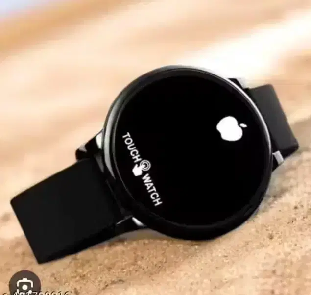 Touch Screen Rubber Digital Watch for Men & Women, Black