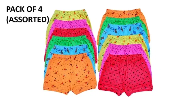 Boys Innerwear Assorted Cotton, Pack of 4 (6-12 Months)