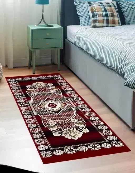 Alaqsa Abstract Bed runner 24x72inch Red Pack of 1