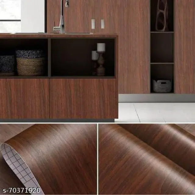 Bliss Vinyl Wallpaper for Home, Brown, 40x490 cm