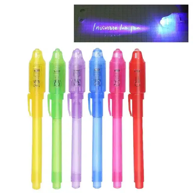 UV Light Pen for Kids, Multicolor, Pack of 6