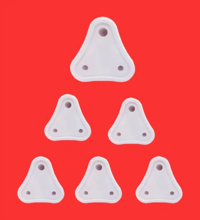 Child Safety Electric Socket Plug Guards, White, Pack of 6