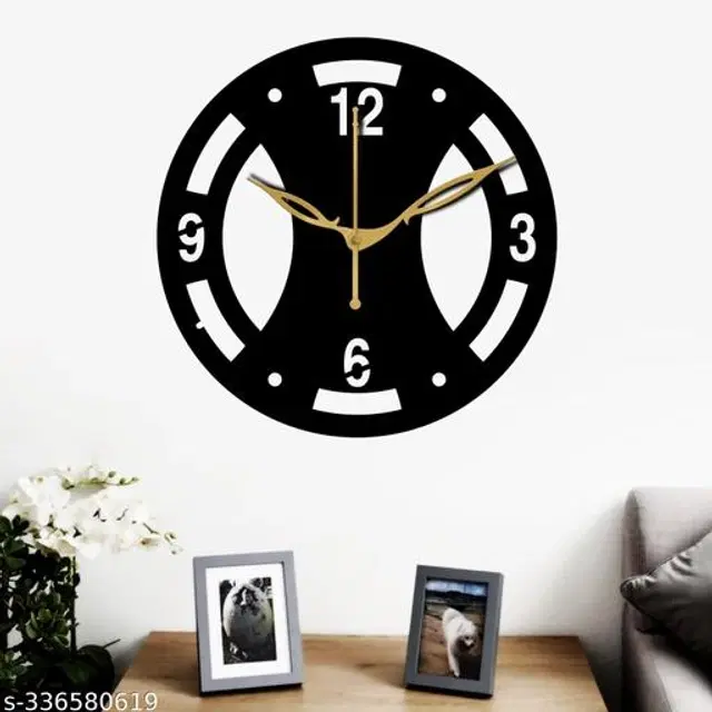 Wooden Wall Clock, Black