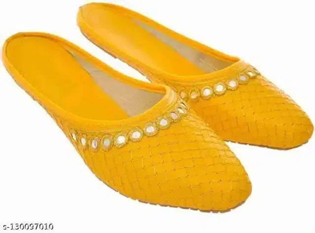 Mojaris for Women (Yellow, 4)