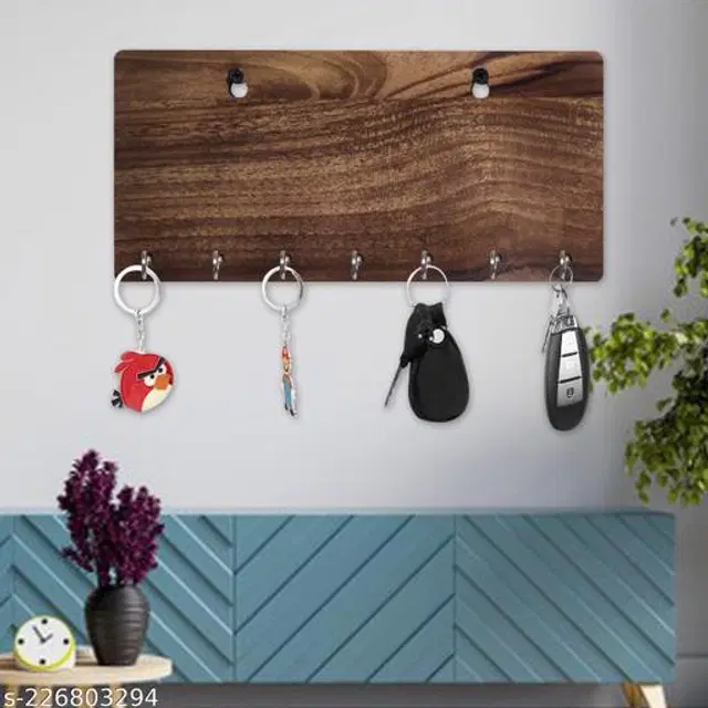 Wooden Key Holder, Brown