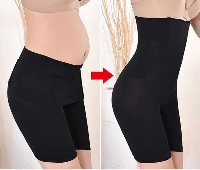 Women’s Cotton Lycra Tummy Control 4-in-1 Blended High Waist Tummy & Thigh Shapewear (S408)