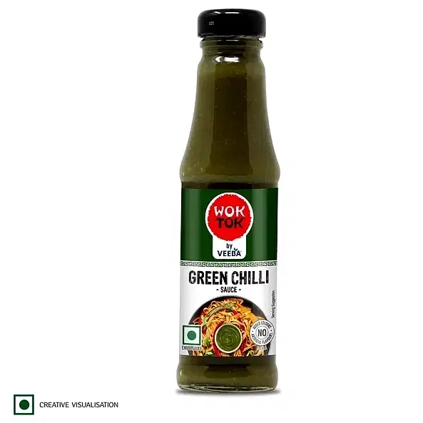 Veeba Wok Tok Green Chilli Sauce 200 g (Bottle)
