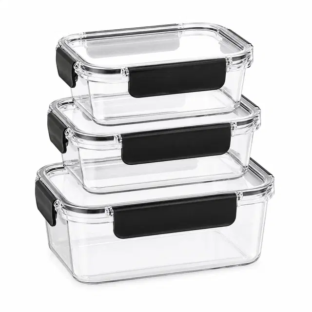Store N Lock PET Container Set of 3, 2500ml [Assorted Colour]