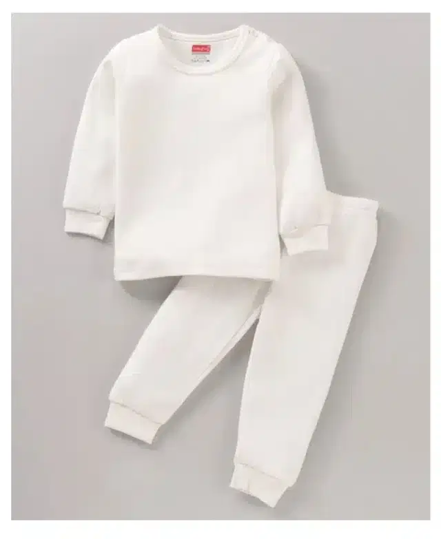Thermal Wear Set for Kids (White, 5-6 Years) (N18)