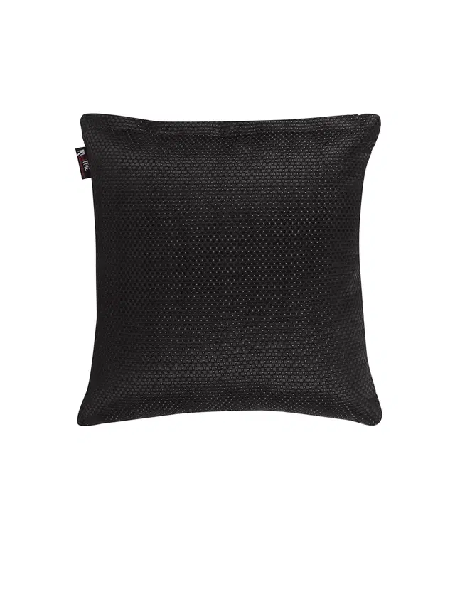 Cotton Cushion Cover, Black, 12x12 inches