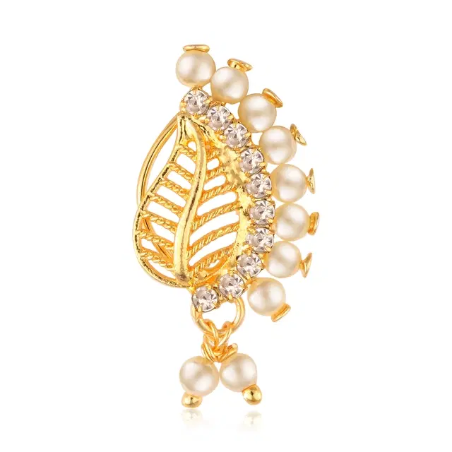 Designer Gold Plated Nosepin for Women (Gold)